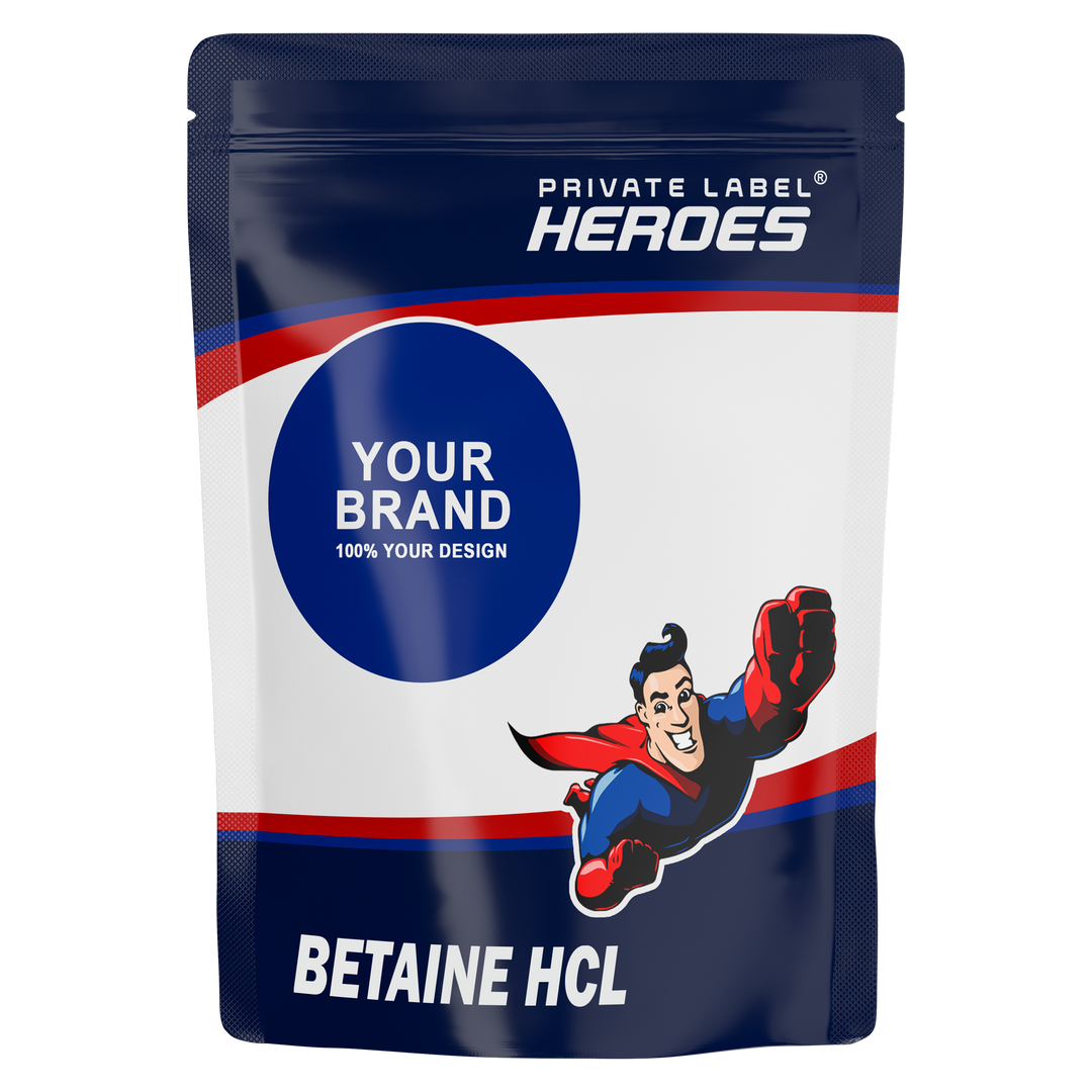 Private Label Heroes - Betaine HCL im White Label Portfolio schon ab geringer Abnahme verfügbar. Betaine HCL - TMG Trimetylglycin