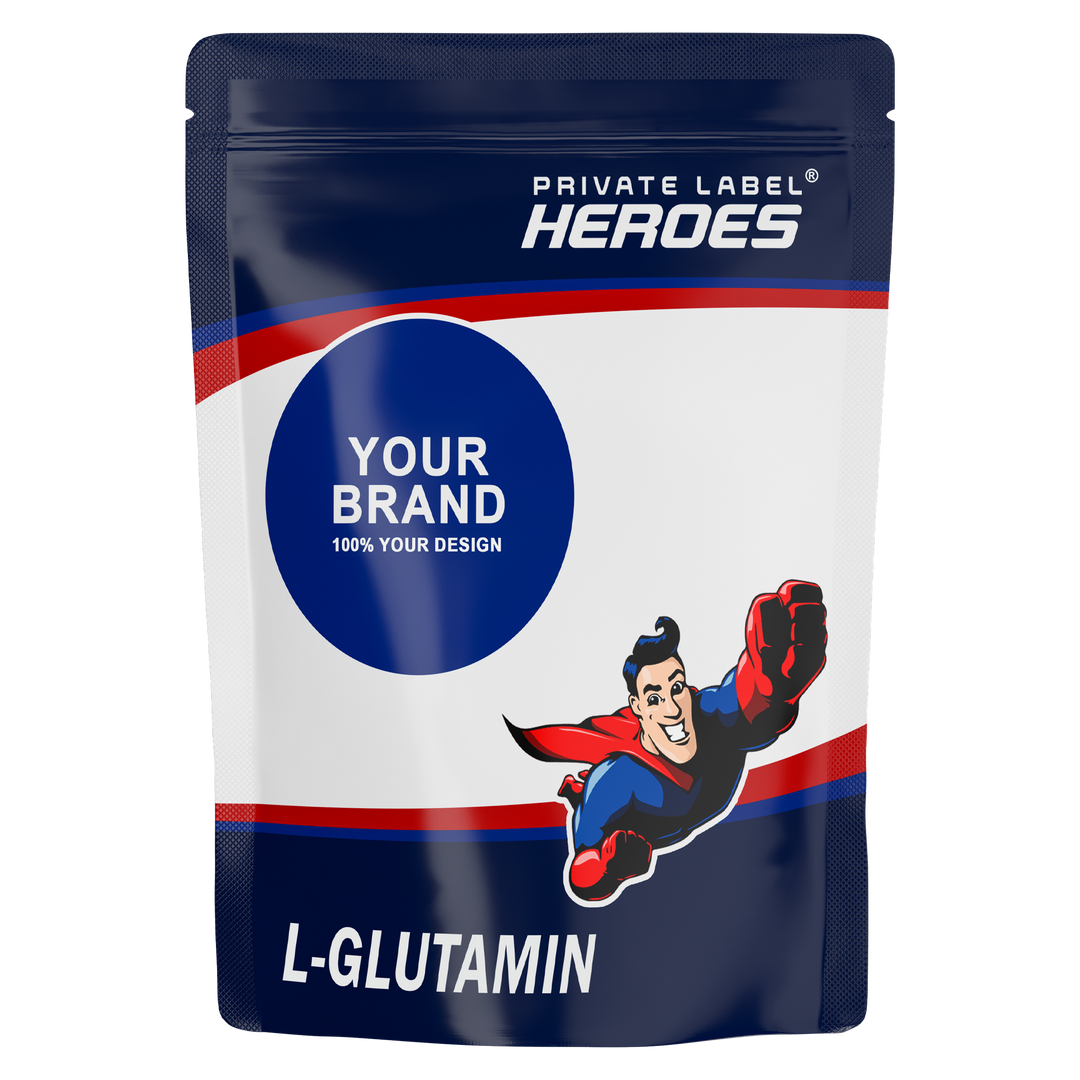 Private Label Heroes - L-Glutamin im White Label Portfolio schon ab geringer Abnahme verfügbar. L-Glutamin